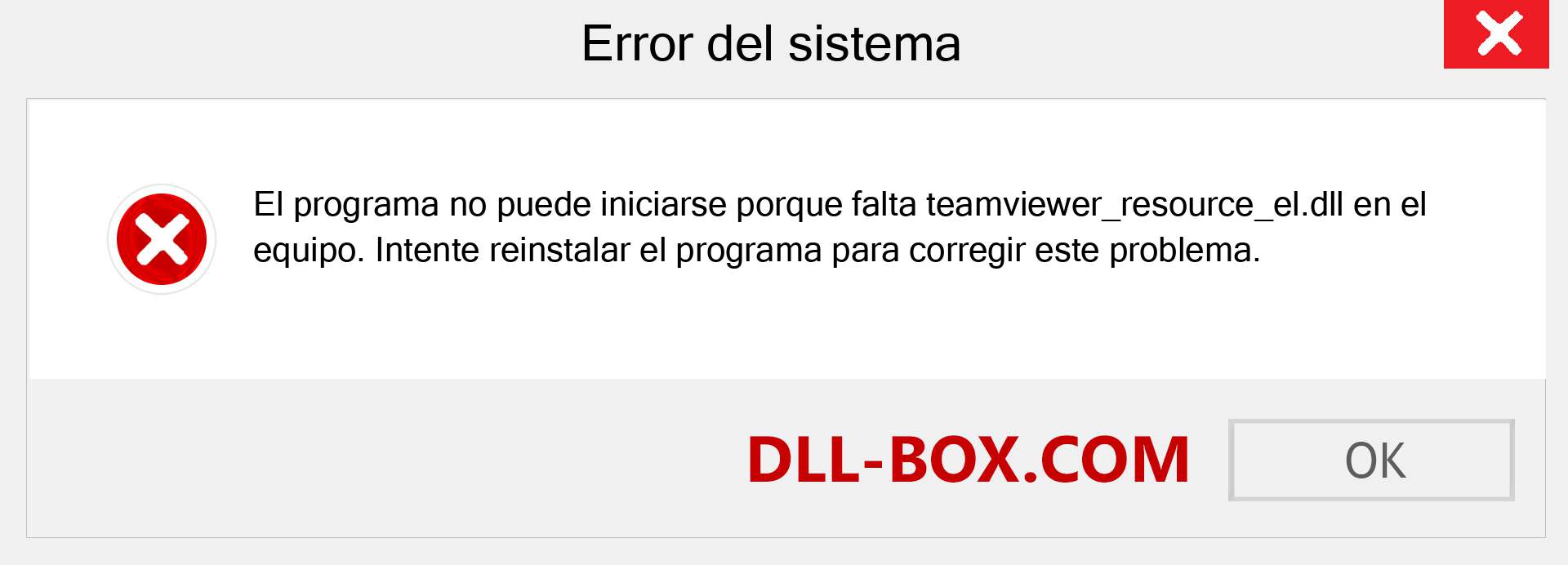 ¿Falta el archivo teamviewer_resource_el.dll ?. Descargar para Windows 7, 8, 10 - Corregir teamviewer_resource_el dll Missing Error en Windows, fotos, imágenes